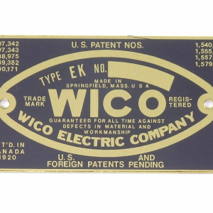 WICO EK Brass Name Tag